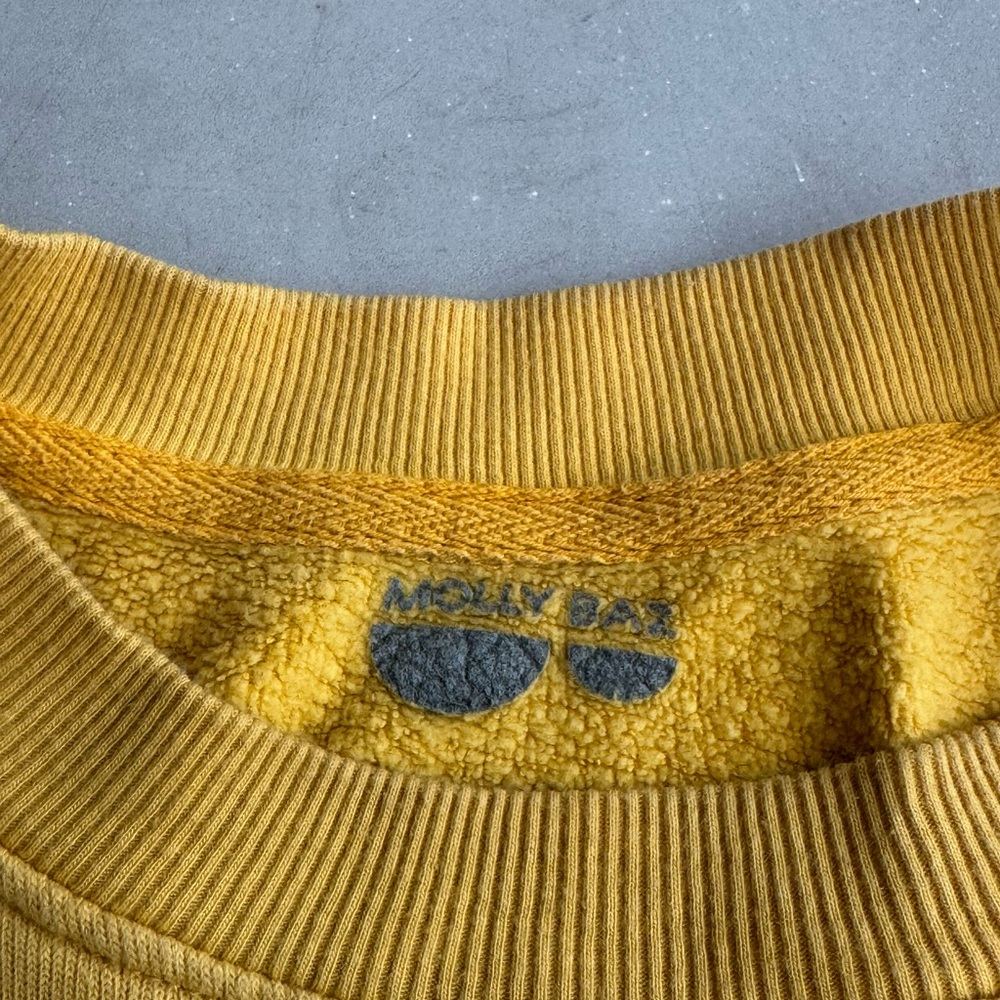 Authentic Molly Baz I Love Salt yellow / Mustard Crewneck Sweater - Picture 3 of 8